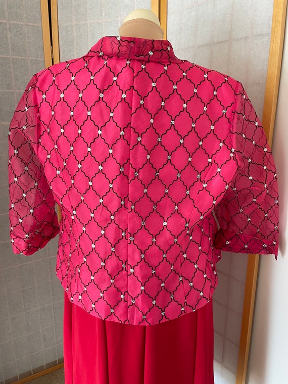 22W Amazing Fancy Tulle Jacket with Geometric Dec… - image 8