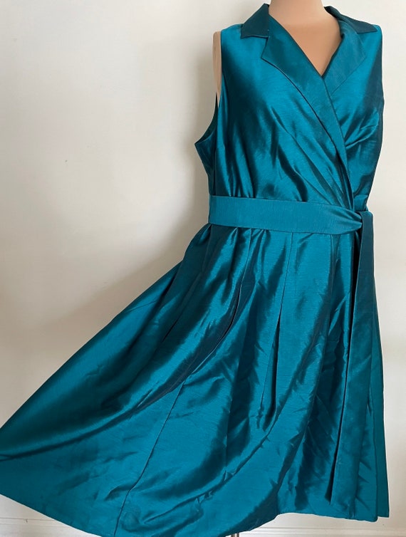 Beautiful Deep Jewel Toned Dress   In Green Blue … - image 3