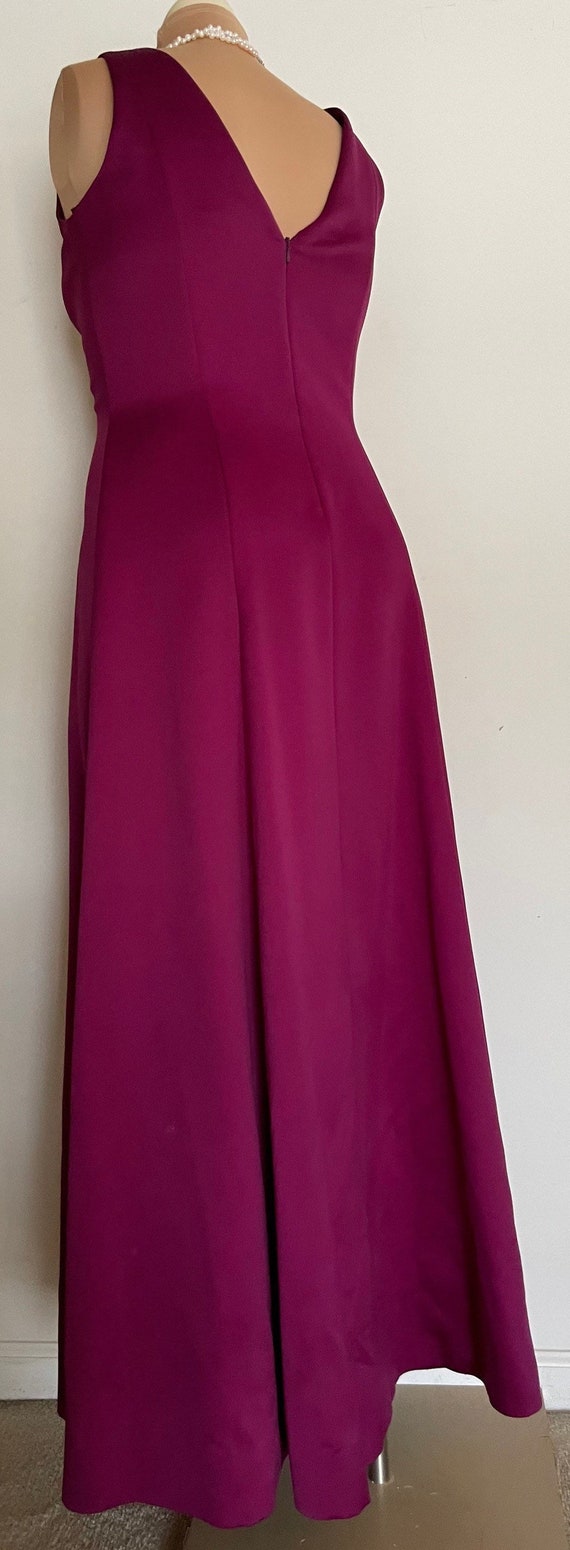 Stunning 90s Purple/Burgundy Satin Formal Dress b… - image 5