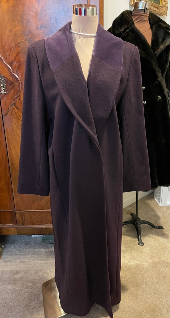 Fantastic 70s Purple Wool Long Coat by Countess S… - image 2