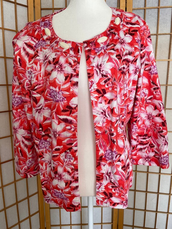 Sweet Summer Jacket in Flower Power with Mod Faux… - image 3
