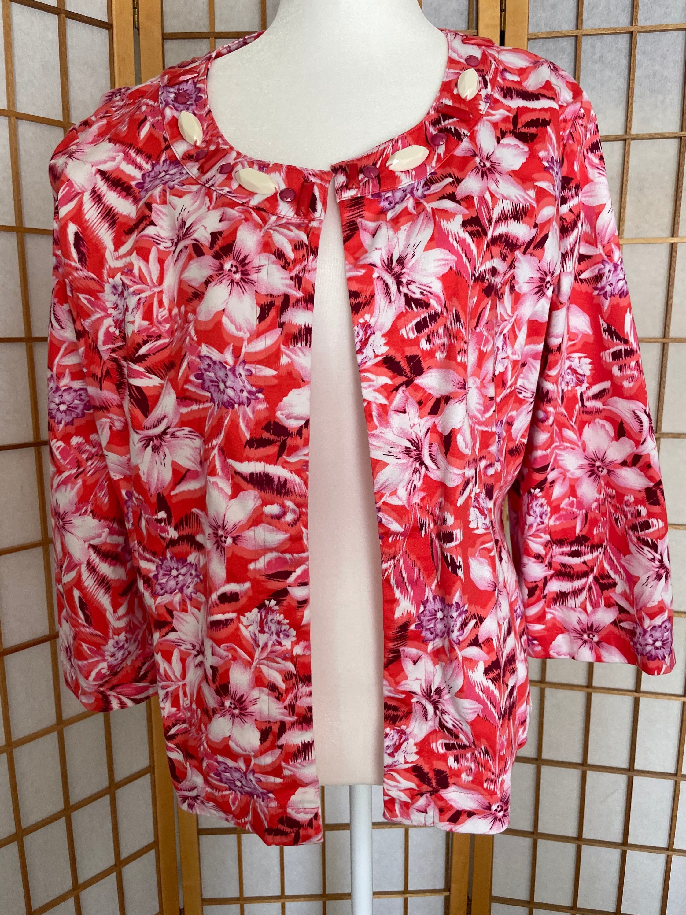 Floral Bounty Sweetgrass Lightweight Jacket