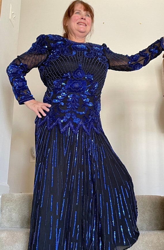 VINTAGE LAURA ASHLEY Dress Size 12 80s Ball Gown Corset Petrol Blue Satin  £49.99 - PicClick UK