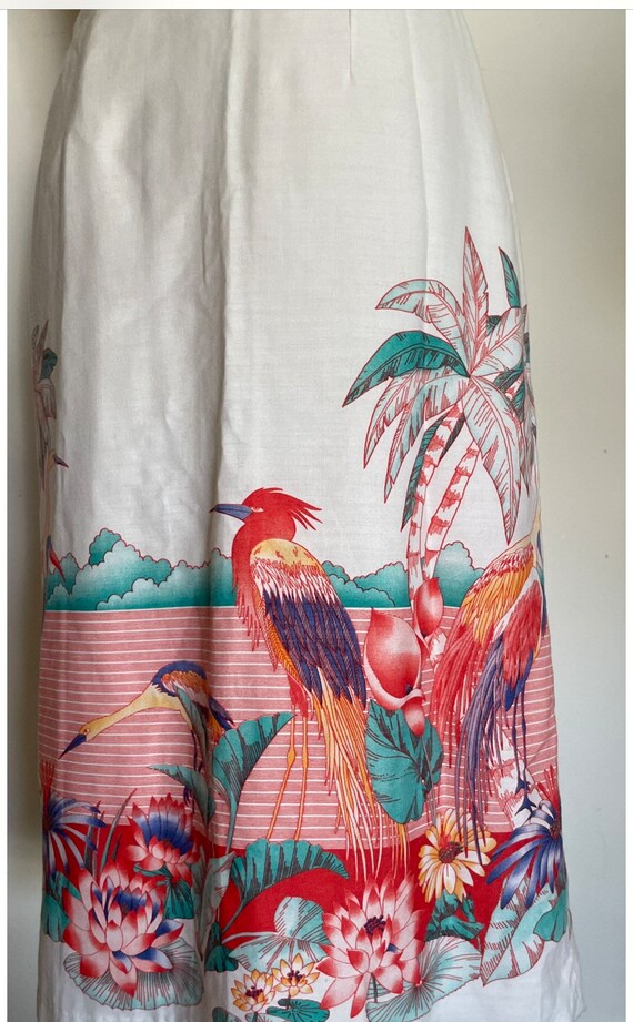 Colorful Beach Bird Pencil Skirt Excellent/Great … - image 6