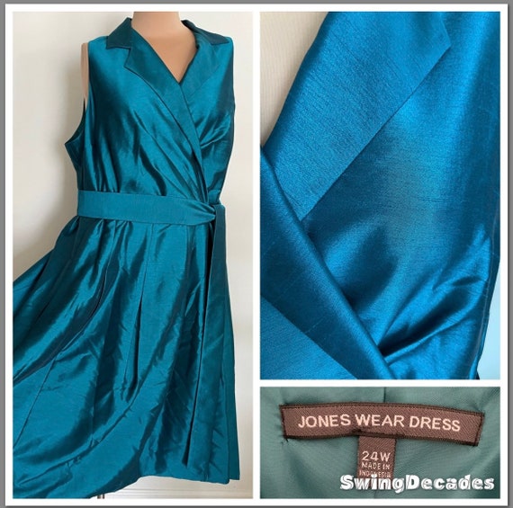 Beautiful Deep Jewel Toned Dress   In Green Blue … - image 1