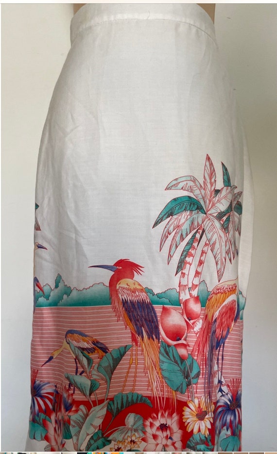 Colorful Beach Bird Pencil Skirt Excellent/Great … - image 4