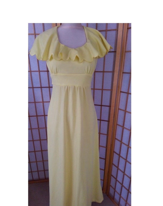 Sixtys Sunshine Yellow Designer Maxi Dress by Alle