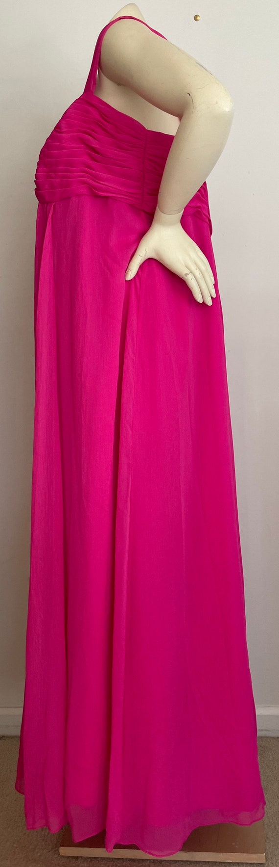 Deep Pink Davids Bridal 90s Formal Dress in Plus … - image 6