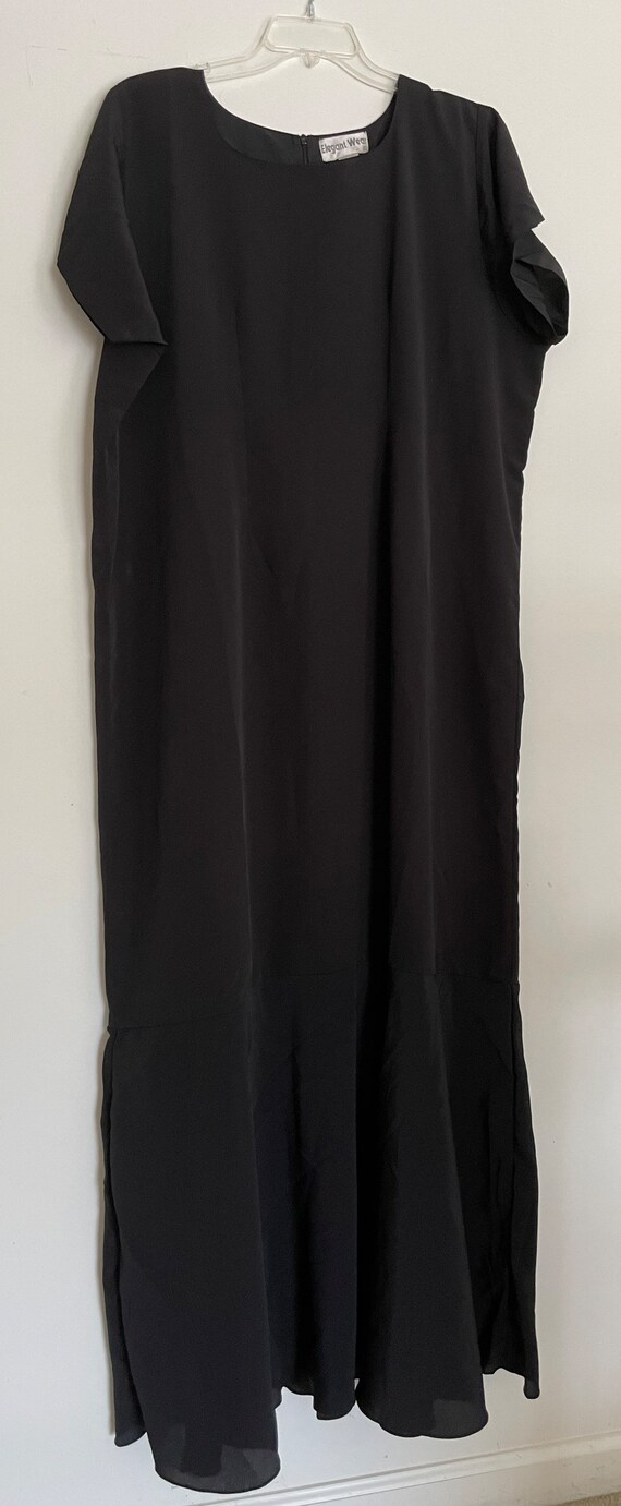 Extra Tall 4X #11 Black Crepe and Chiffon Formal … - image 7