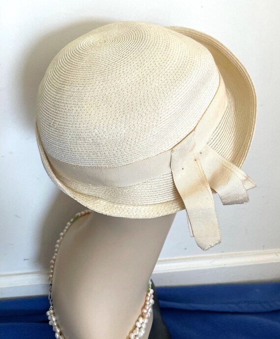 Sweet Midcentury Straw Cocktail Hat With Many Looks by Volk  display picture 1