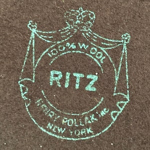 40s Brown Wool Hat by Ritz,henry Polska, NY Tall Profile in Medium Size ...