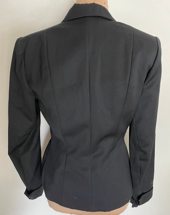 Late 40s Sophisticated Little Black Suit Coat  in… - image 4