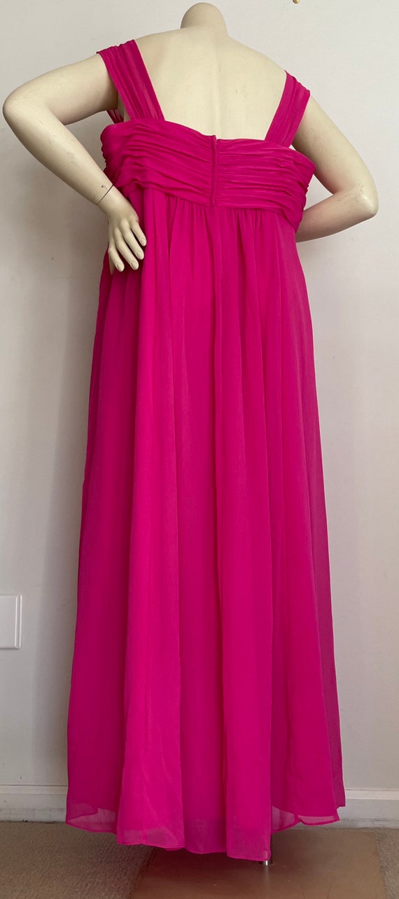 Deep Pink Davids Bridal 90s Formal Dress in Plus … - image 3