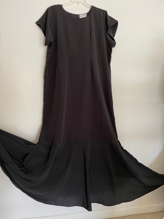 Extra Tall 4X #11 Black Crepe and Chiffon Formal … - image 3