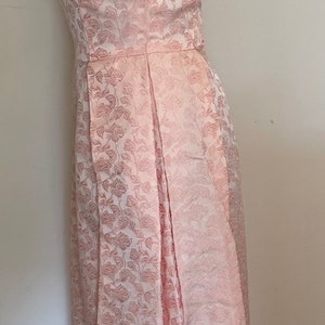 Sweet 60s Maxi Dress in Pink Tiny Rose Brocade With Princess - Etsy