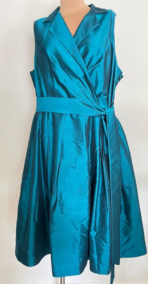 Beautiful Deep Jewel Toned Dress   In Green Blue … - image 4