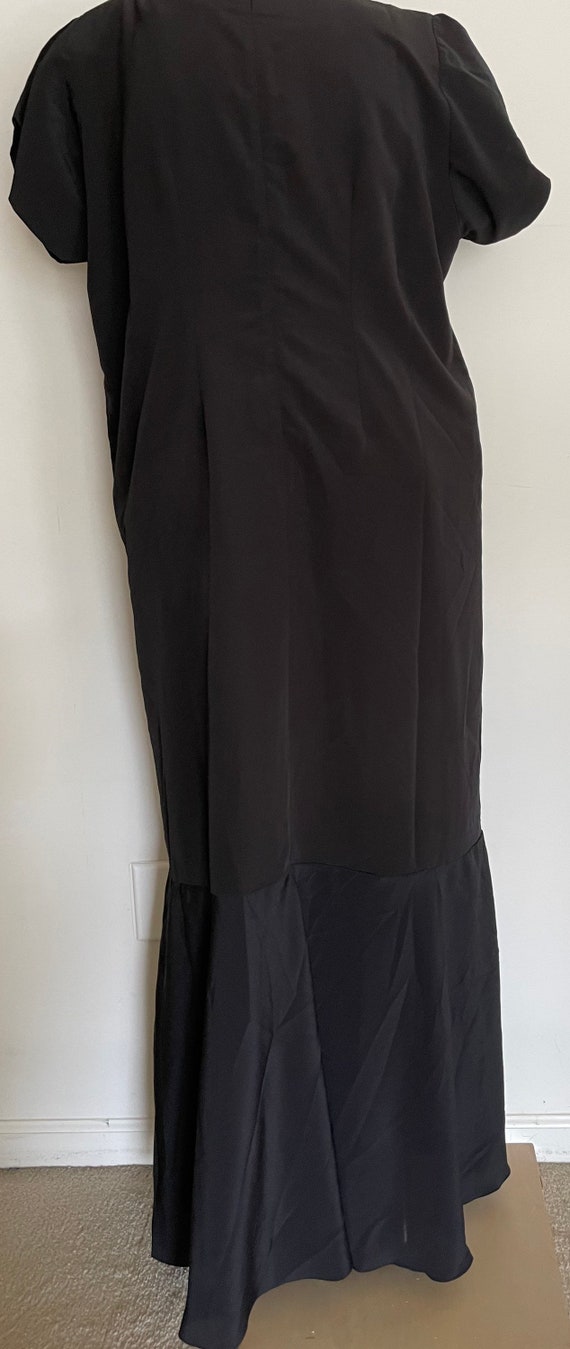 Extra Tall 4X #11 Black Crepe and Chiffon Formal … - image 6