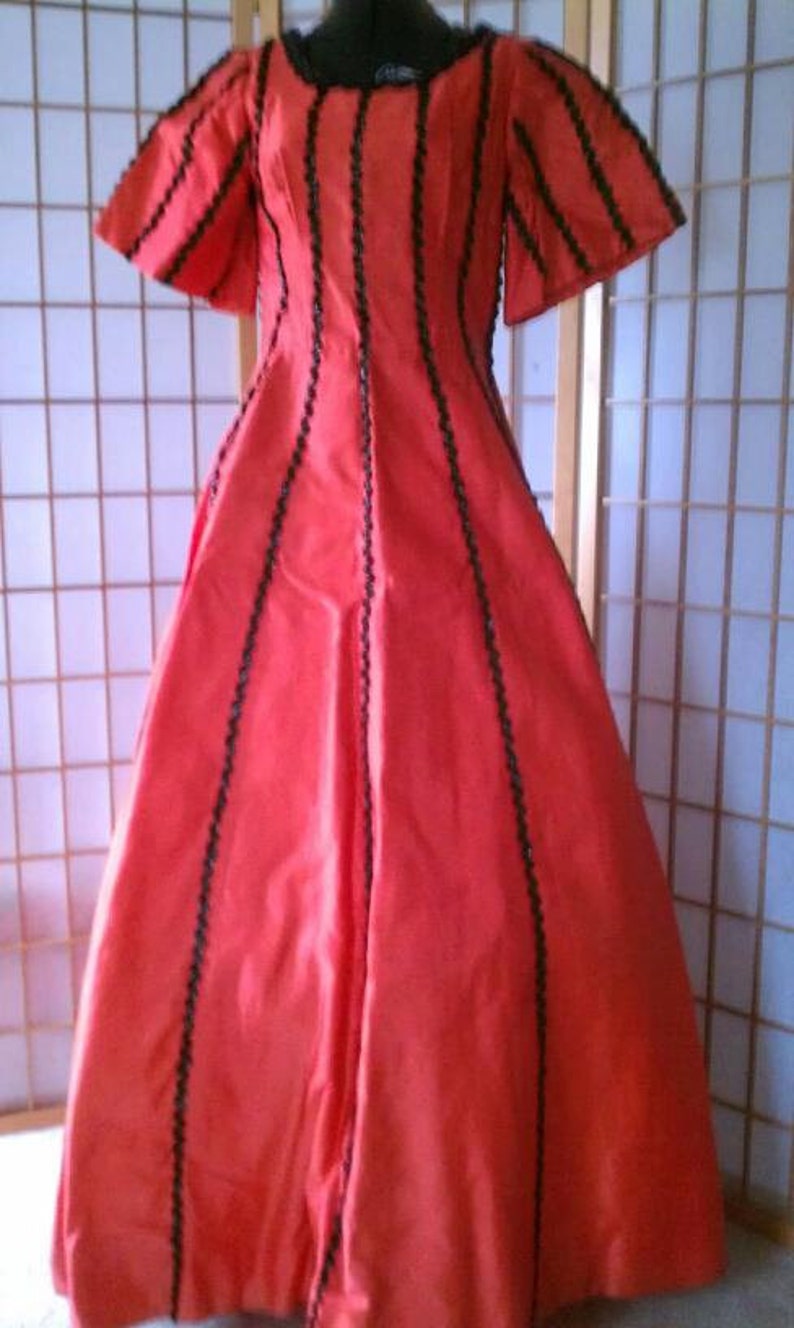 SALE Vintage Mardi Gras Dress New Orleans French Quarters image 3