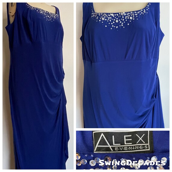 Alex evenings royal blue dress hotsell