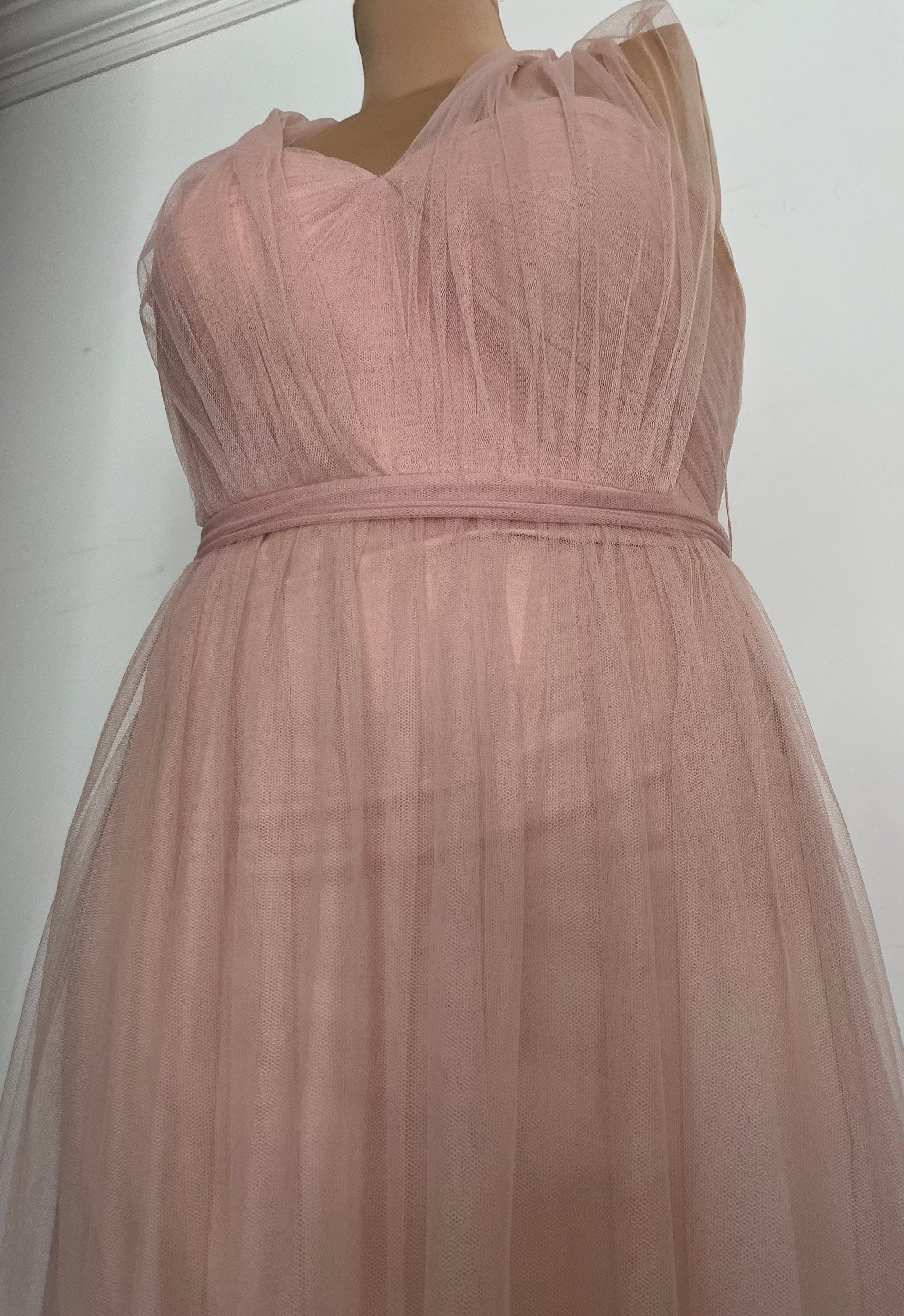 sachin and babi light blue dress Delicate Dazzle Halter Satin Maxi Dress Peach Size L from Hello Molly main image 0