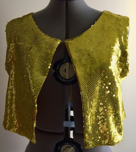 gold sequin crop jacket