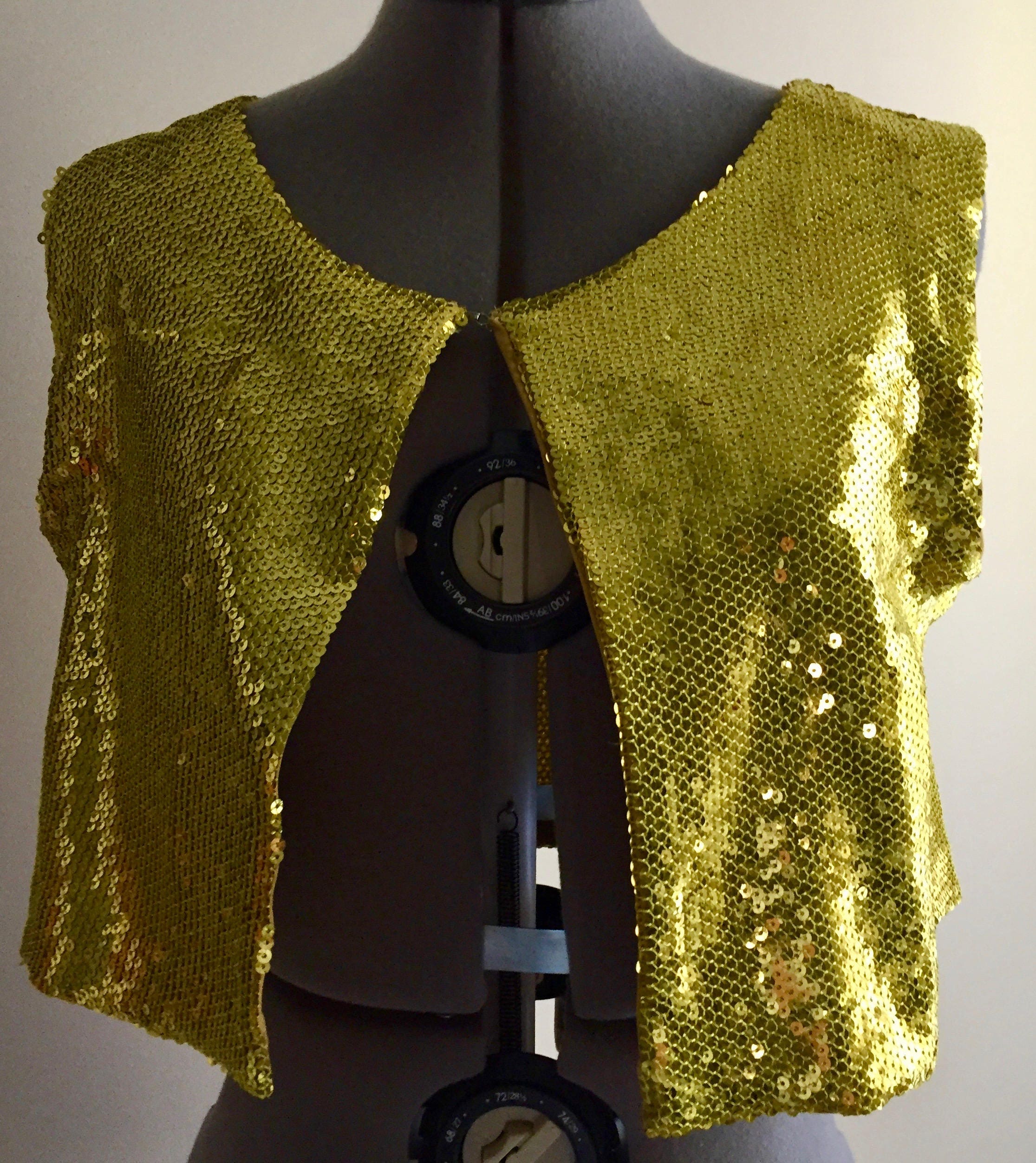 gold sequin bolero jacket