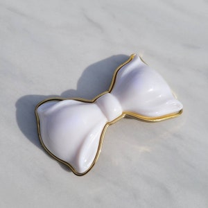 Vintage Italian Bow Shaped Hair Barrette with Automatic Clasp