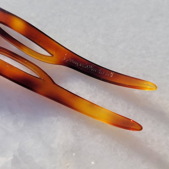 Vintage French Francois Huchard Crystal Tortoise Hair Pins  display picture 3