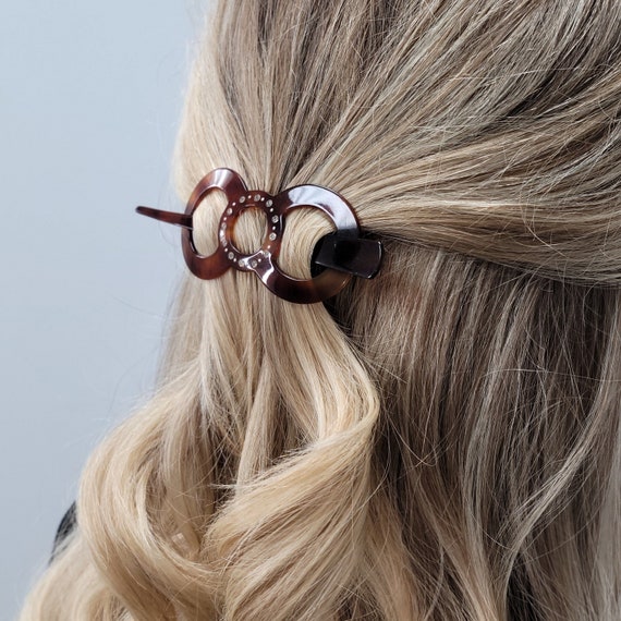 Vintage Ponytail Clip French Vintage Classic Banana Clip Ponytail Holder Hair  main image 3