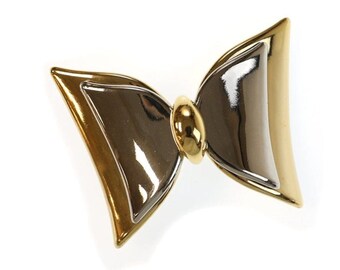 Vintage Italian Double Layer Bow Hair Barrette