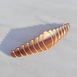 Vintage French Style Hair Barrette with Gold Trim