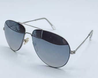 Vintage lichtgewicht aviator zonnebril met platte brug