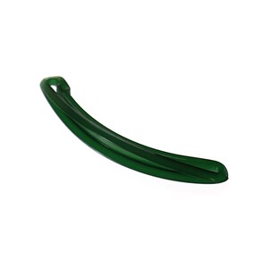 Barrette Vintage Buch Deichmann – Triangle Plastique Vert Avec Strass – Danemark 1980 (Occasion)