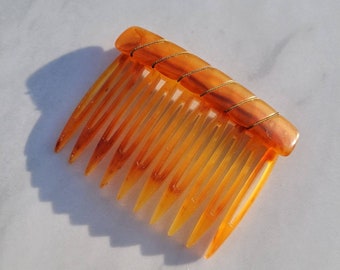 Vintage Italian Wire Wrapped Hair Comb