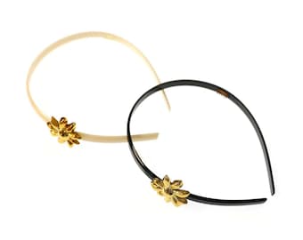 1970’s Vintage Wide Floral Headband, Deadstock, Garden Party French Headband 1970 main image 2