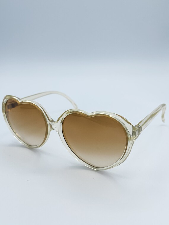 Women's French Vintage HeartShaped Sunglasses Gem