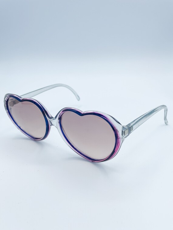 Women's French Vintage HeartShaped Sunglasses Gem