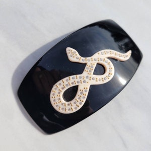 French Vintage Crystal Snake Hair Barrette