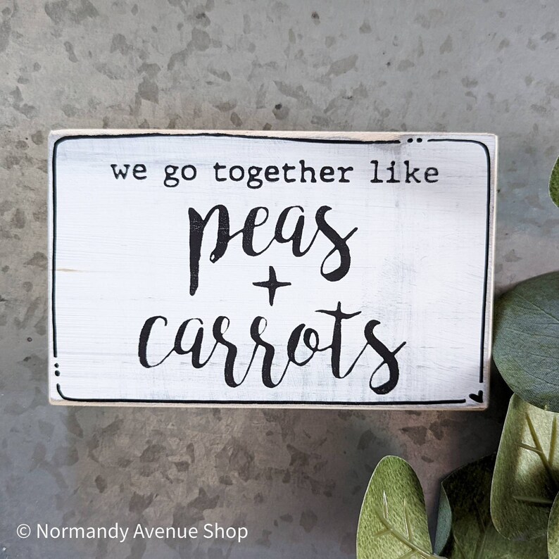 We Go Together Like Peas and Carrots Forrest Gump Quote on Etsy