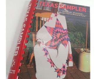 Richardson Texas Cookbook Junior League Texas Sampler Quilts 1st Print 1995 Vintage