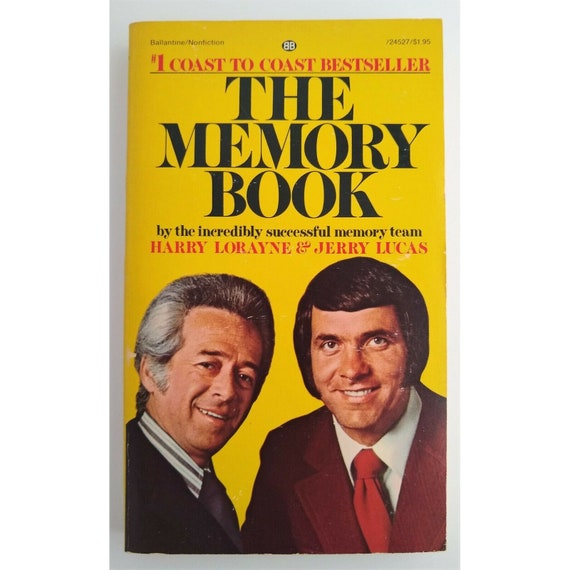The Memory Book by Harry Lorayne & Jerry Lucas 1975 paperback Etsy