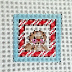 Handpainted Needlepoint Canvas Gingerbread Man Square Associated Talents CT1310D 2x2 18M