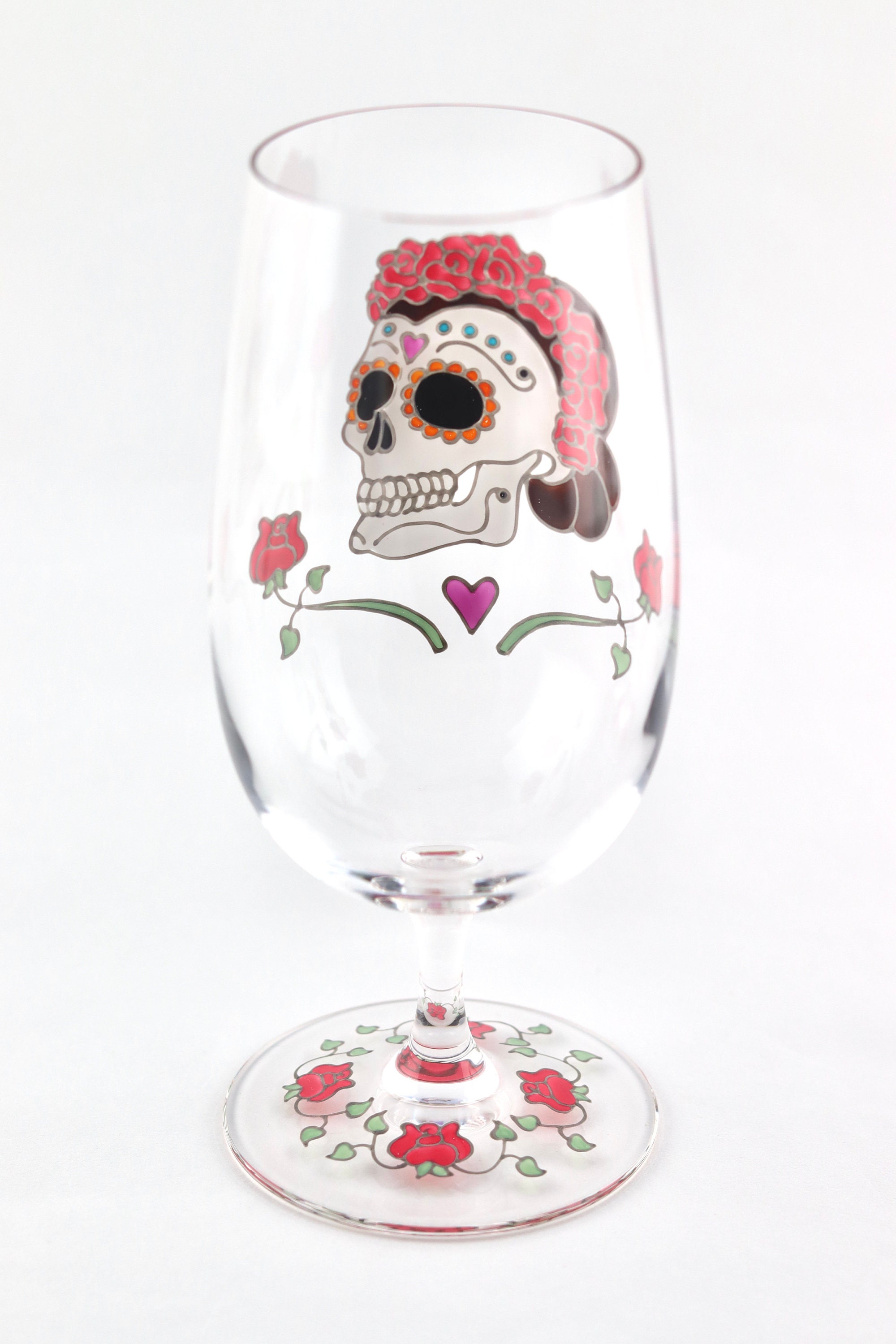 Dia De Los Muertos Beer Glass Mexico Beer Can Glass Engraved 