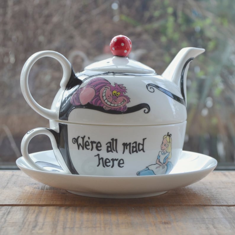Alice in Wonderland Tea Set For One Etsy