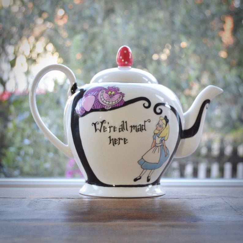 Alice in Wonderland 24 Cup Bone China Teapot Etsy UK