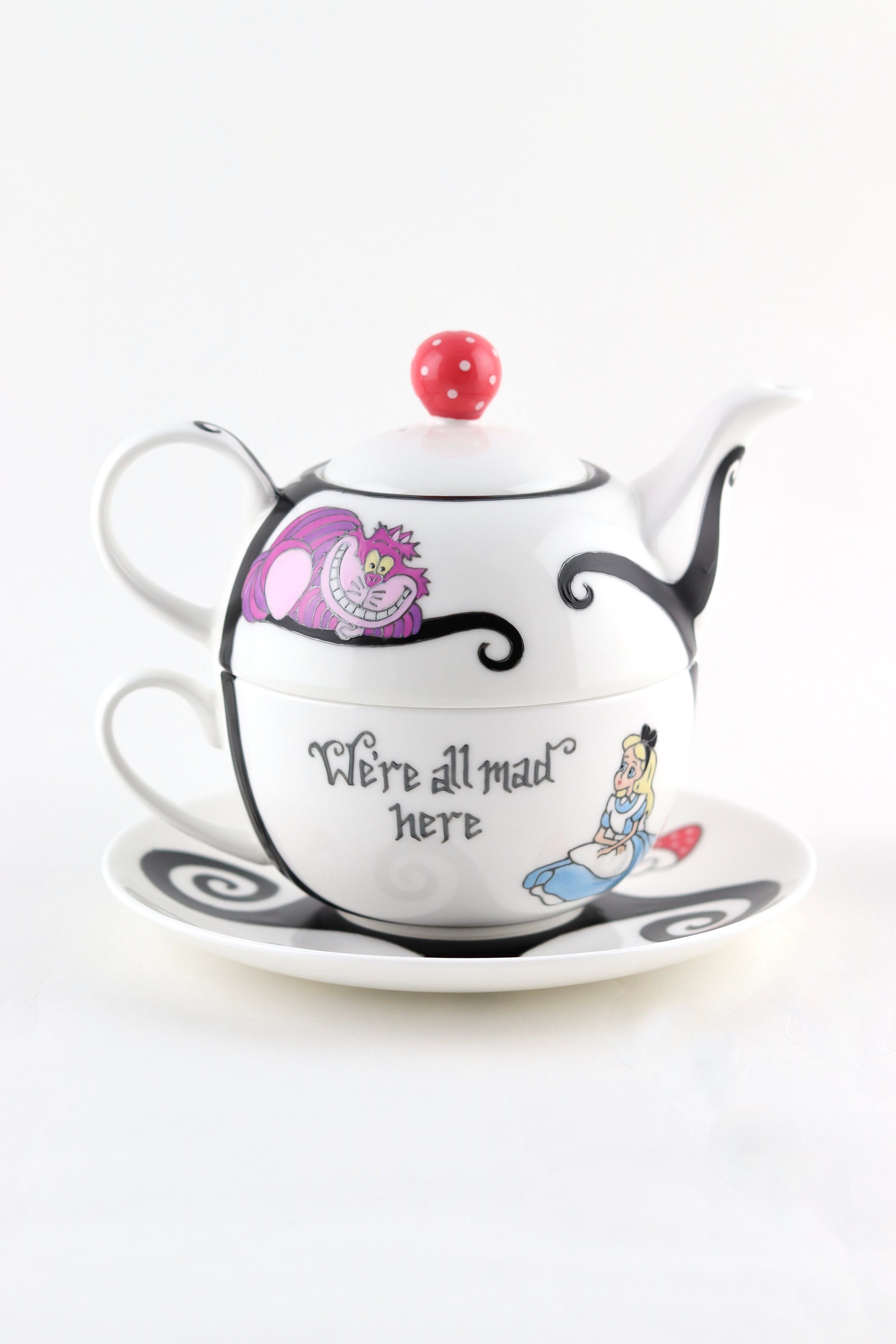 trompet uitspraak onbetaald Alice in Wonderland Tea Set For One - Etsy België