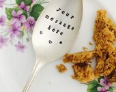 Personalised Silver Plated Vintage Spoon, Customised Vintage Cutlery, Hand Stamped Vintage Wedding Gift, Silver Plated Vintage Tableware