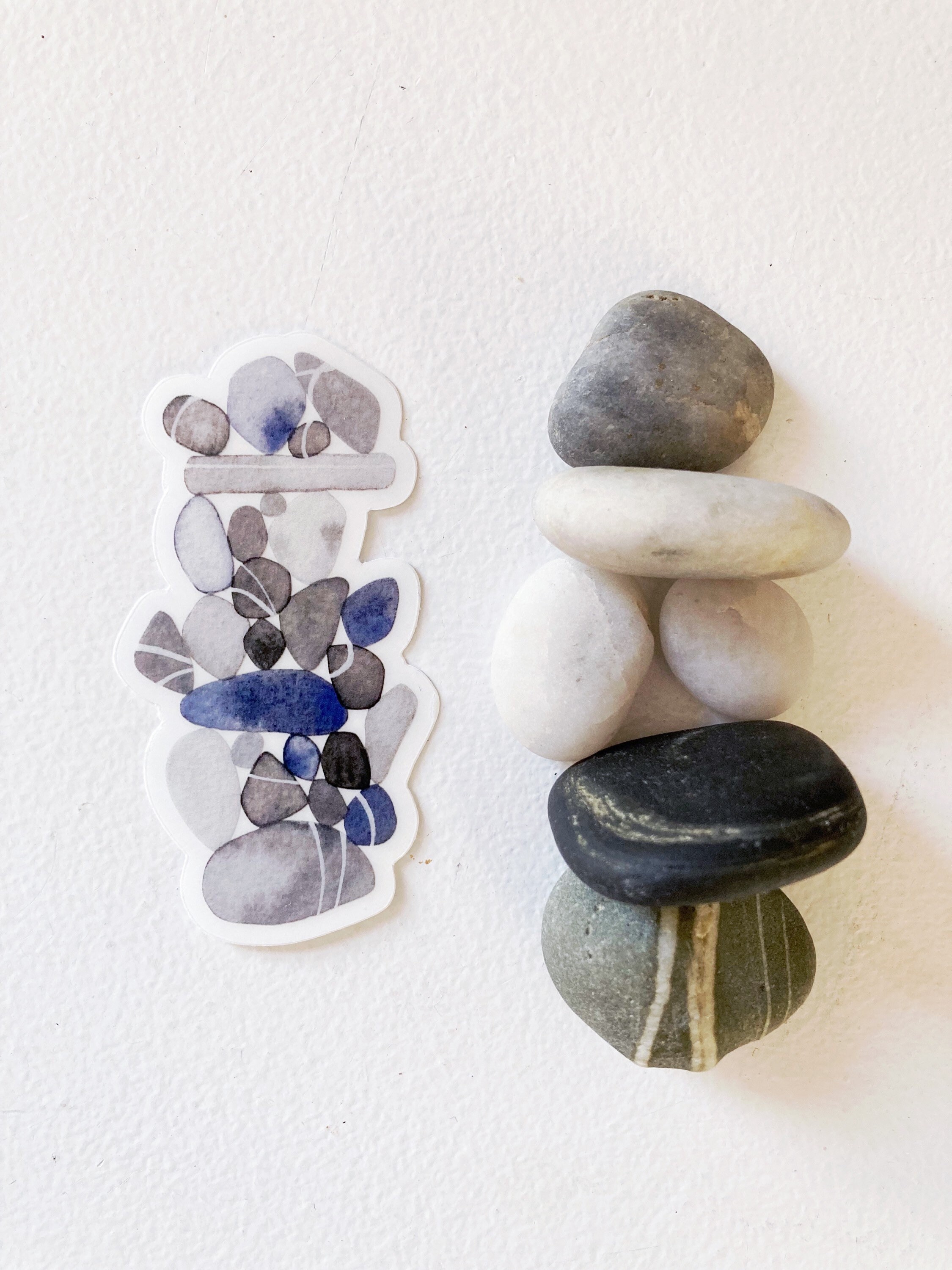 Transparent Stone Sticker Clear, Stacked Stone Sticker - Etsy
