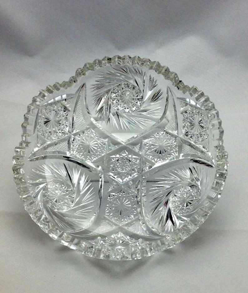 ON SALE Collectible Vintage Crystal Glass Swirl Pattern Etsy