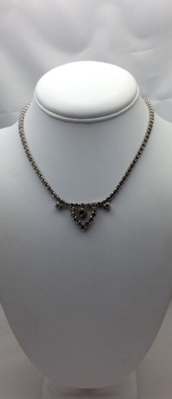On Sale Rhinestone Vintage Necklace Wedding Necklace Etsy